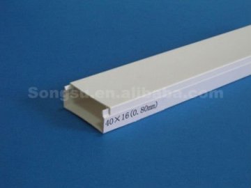 Rectangular plastic channel for electrical cable
