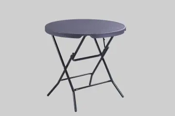 plastic picnic wedding round table with Rattan Design