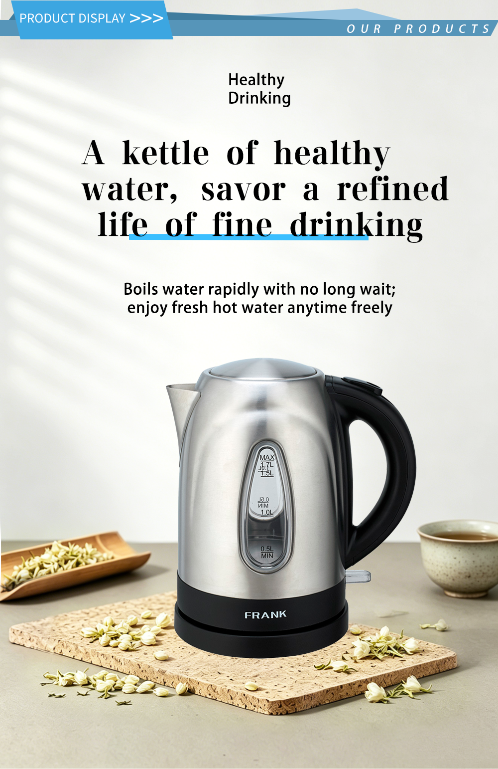 304 stainless steel kettle FK-1206 1