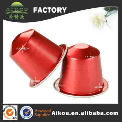 Aluminum foil empty capsules nespresso capsule/pod with cover