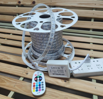 220V RF Waterproof RGB LED Rope Light for Outdoor Garden and Home