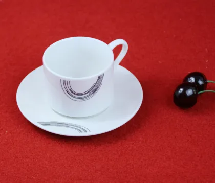 French Style China Cheap Ceramic Tea Cup and Saucer