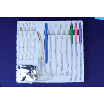 Disposable uterine cavity tissue suction tube kit