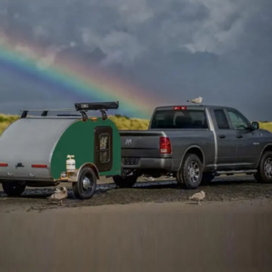 小さなトレーラーキャンパーCaravan RV Offroad Teardrop Trailer