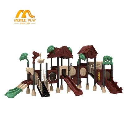 High Quality Outdoor Playgrounds: Large Slides and Swings Equipment