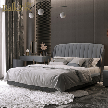 Marco moderno de la cama de madera King/Rey Tapized King/Queen Size Wood