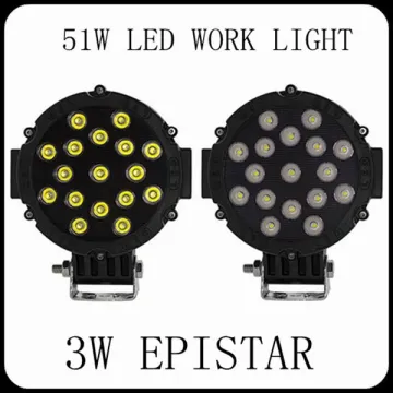 2015 Newest model 3w high intensity Epsitar LEDs 51w led work light, 12V 24V led work light, LED offroad work bar