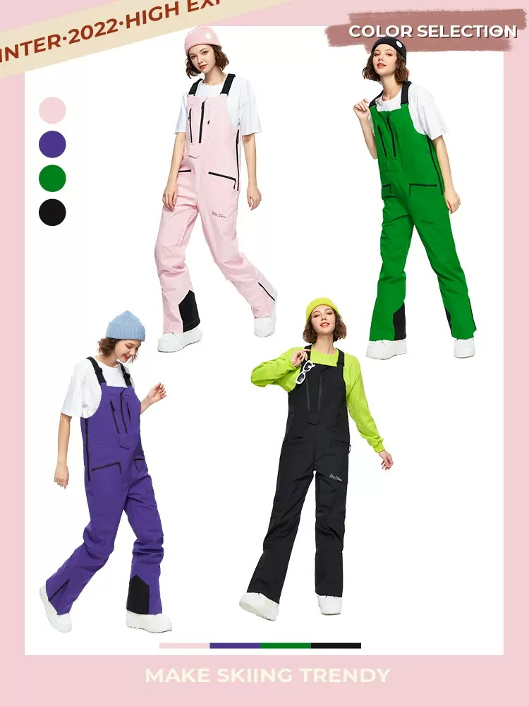 Men's and women's hipster ski Snowboard Bibs
