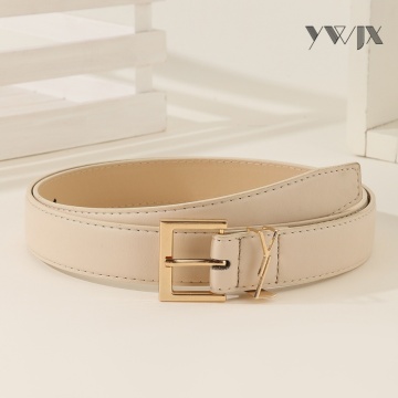 Sophisticated Beige Belt with Refined Buckle Design