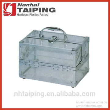 Acrylic Aluminum Clear Display Case Makeup Vanity Storage Box