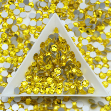 Non-Hot Fix Whatstone Citrine Flat Back Crystal Stones: Ideal Nail Art Decoration and Glass Rhinestone accents