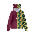 Girl's CVC Printed Hooded Jumper