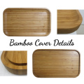 Stainless Steel Bread Box Bamboo Cutting Board