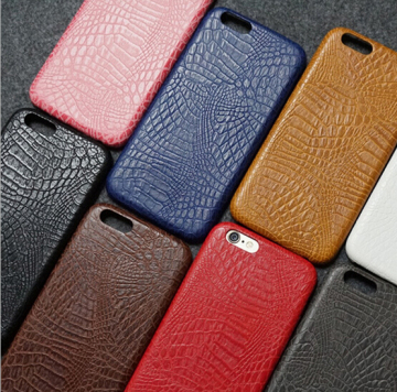 Boshiho croc skin leather waterproof phone case 2016