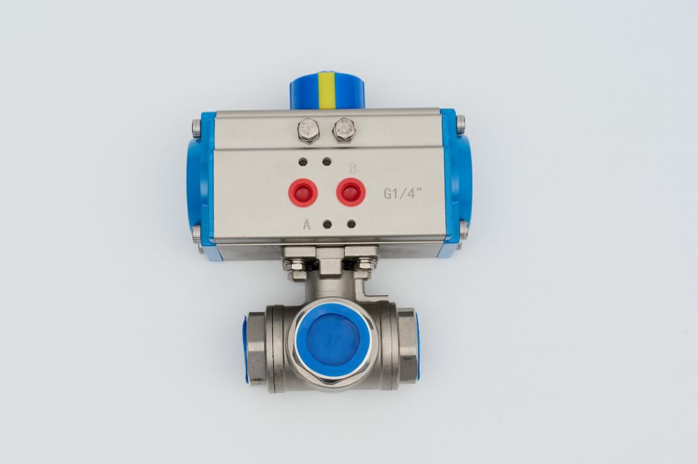 DN15-DN80 Pneumatic three-way ball valve