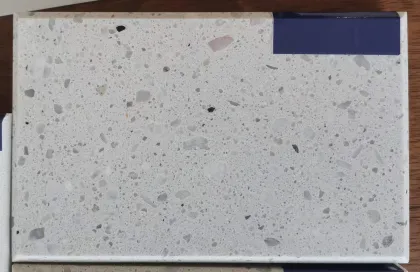 White Terrazzo Stone Indoor Home Decor Stair Step Tile Treads