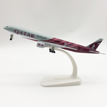 20 ซม. กาตาร์แอร์เวย์ส B777-300ER โต๊ะรุ่นเครื่องบิน: คอลเลคชั่นเครื่องบิน Diecast