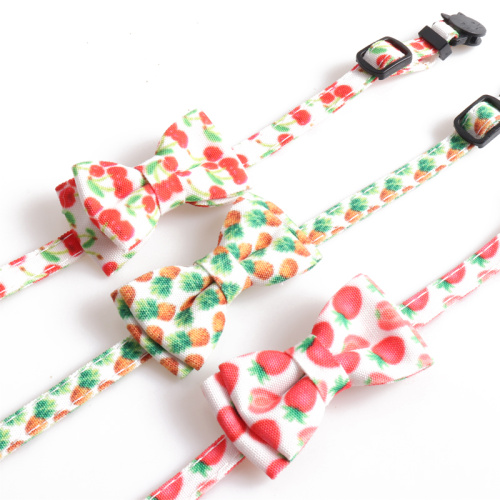 new printing for pet bowknot necklace