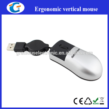 Cute mini optical mouse with retractable usb cable