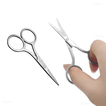 1Pcs Stainless Steel Makeup Scissor Eyebrow Eyelashes Nose Hair Trim Scissor Sharp Ponit Curve Tip Small Eyebrow Scissor