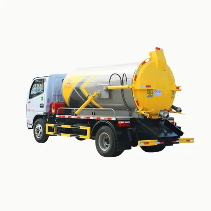 Dongfeng 4000 liters Small Vacuum suction sewage truck