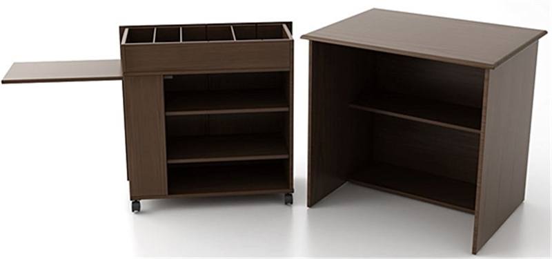 Espresso Finish Multi-functional Wooden Cabinet