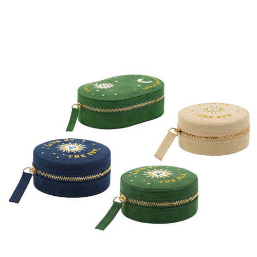 Portable Travel Velvet Jewelry Storage Organizer Case Box