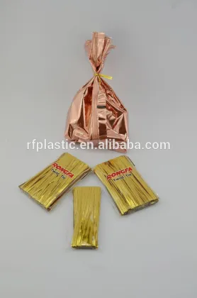 Metallic Golden Twist Tie for Colsing Bags