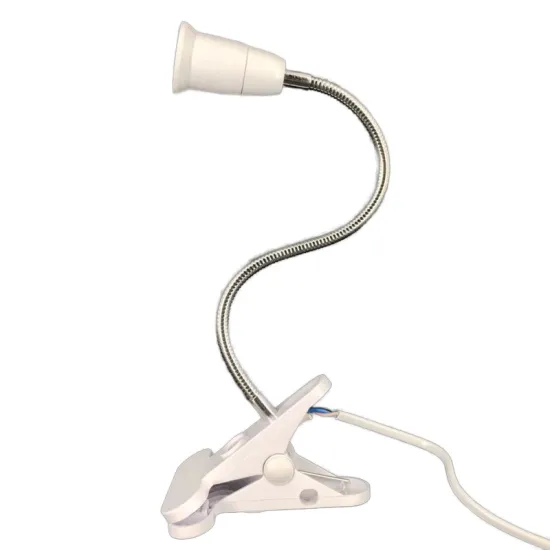 Direct Rechargeable E27 LED Light Clip Lamp Socket Adjustable Book Reading Night Light with EU Plug Screw Style - Made of ABS Plastic