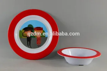 White Box Package Melamine Dinner Plate And Cereal Bowl