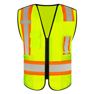 Logo Print Safety Vest For Construction With Pocket