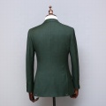 เบลเซอร์ผ้าวูลเลนสีเขียวลำลองอินเทรนด์อินเทรนด์สั่งทำพิเศษ