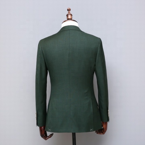 Bespoke Trendy Casual Slim Green Woolen Blazer Fashion