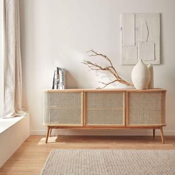 Nordische Sideboards: einzigartige Designs in Holz und Rattan für Küchen- und Wohnzimmerlagerung