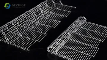 Gezhige High Temperature Stainless Steel SUS304 Flat Flex Wire Mesh Belt Conveyor