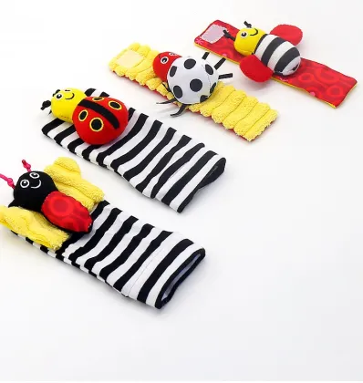 Baby animal watch strap wrist strap bee ladybug wrist strap sock strap rattle paper newborn baby toy