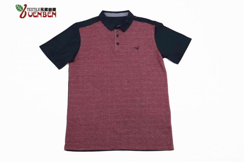 Jacquard Fabric With Piping Shoulder Men's Shirts