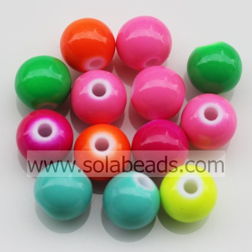 Lustre 10mm Plastique Ronde Bulle Petites Perles