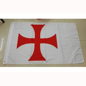 Masonic Knight Templar Flag 150X90CM Banner 3x5 FT 100D Polyester Brass Grommets Custom Printed ,