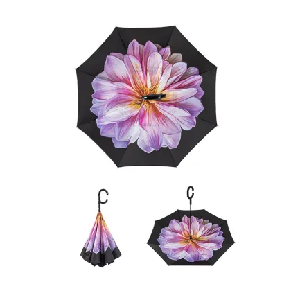 Custom Print Brand Logo UV Reverse Umbrella