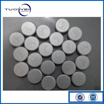 laser cutting silkscreen process glossy surface treatment broaching aluminum metal sample