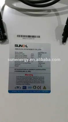 solar panels from ZHEJIANG SUN ENERGY CO LTD