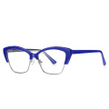 Cat Eye Half Frame TR Glasses