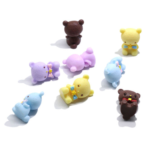 Cute Cartoon 3D bear Resin Cabochons For Scrapbook Craft Headwear Dollhouse Accessories