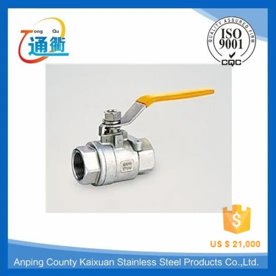female NPT casting one touch 2 piece ss thread ball valve