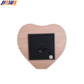 2018 Heart Shape Wood Led Alarm Table Clock