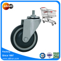 4 inch PU Caster mua sắm xe đẩy bánh xe