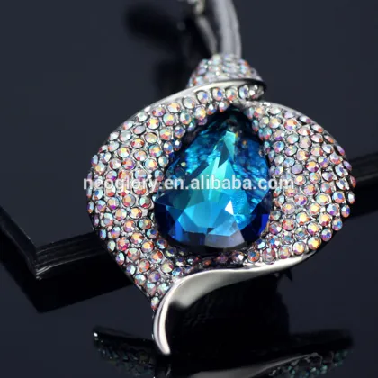 Neoglory Crystal Main Stone Colorful Fabulous Rhinestones Brooch Made With Swarovski Elements