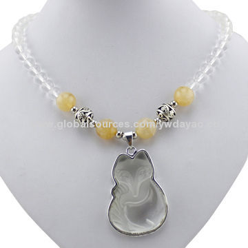 Fashion children's beaded necklace, made of acrylic and alloyNew