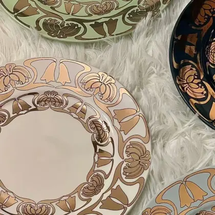 Inspired Art Theme Tableware with Dunhuang Circular Patterns
